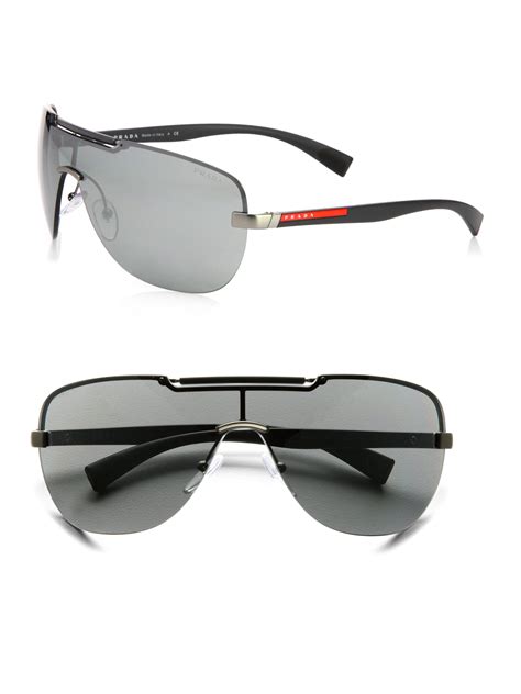 prada black shield sunglasses|Prada sunglasses for small face.